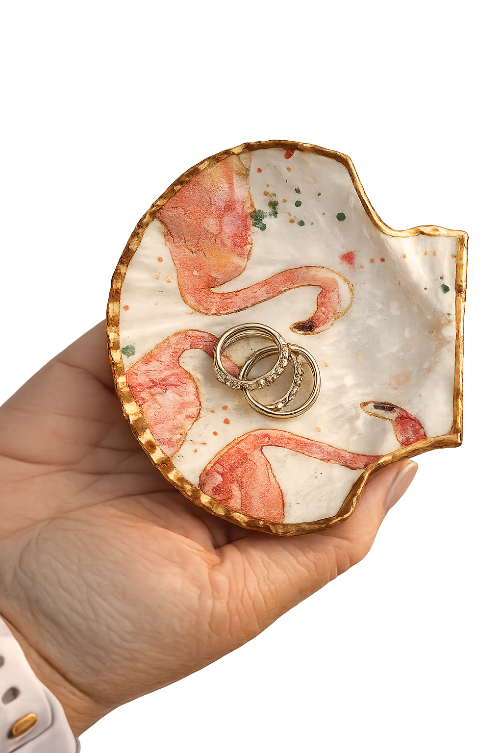 Flamingo Bay Scallop Keepsake Dish