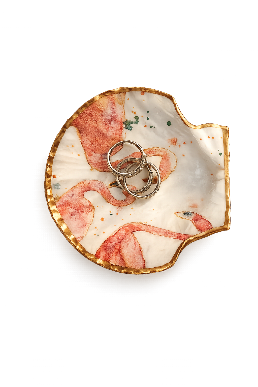 Flamingo Bay Scallop Keepsake Dish