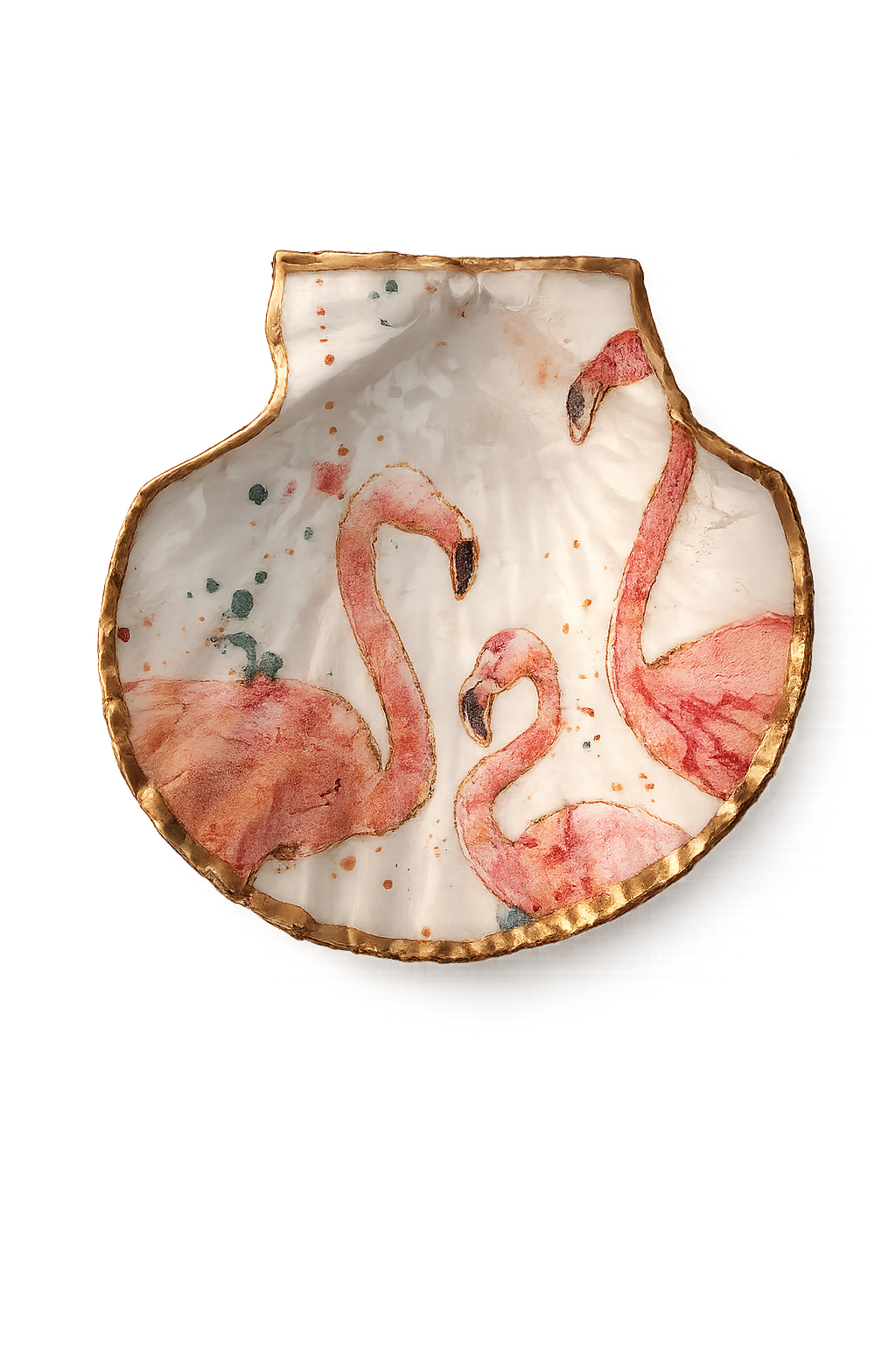 Flamingo Bay Scallop Keepsake Dish