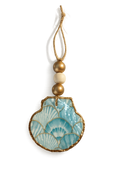 Sea Glass Scallop Ornament