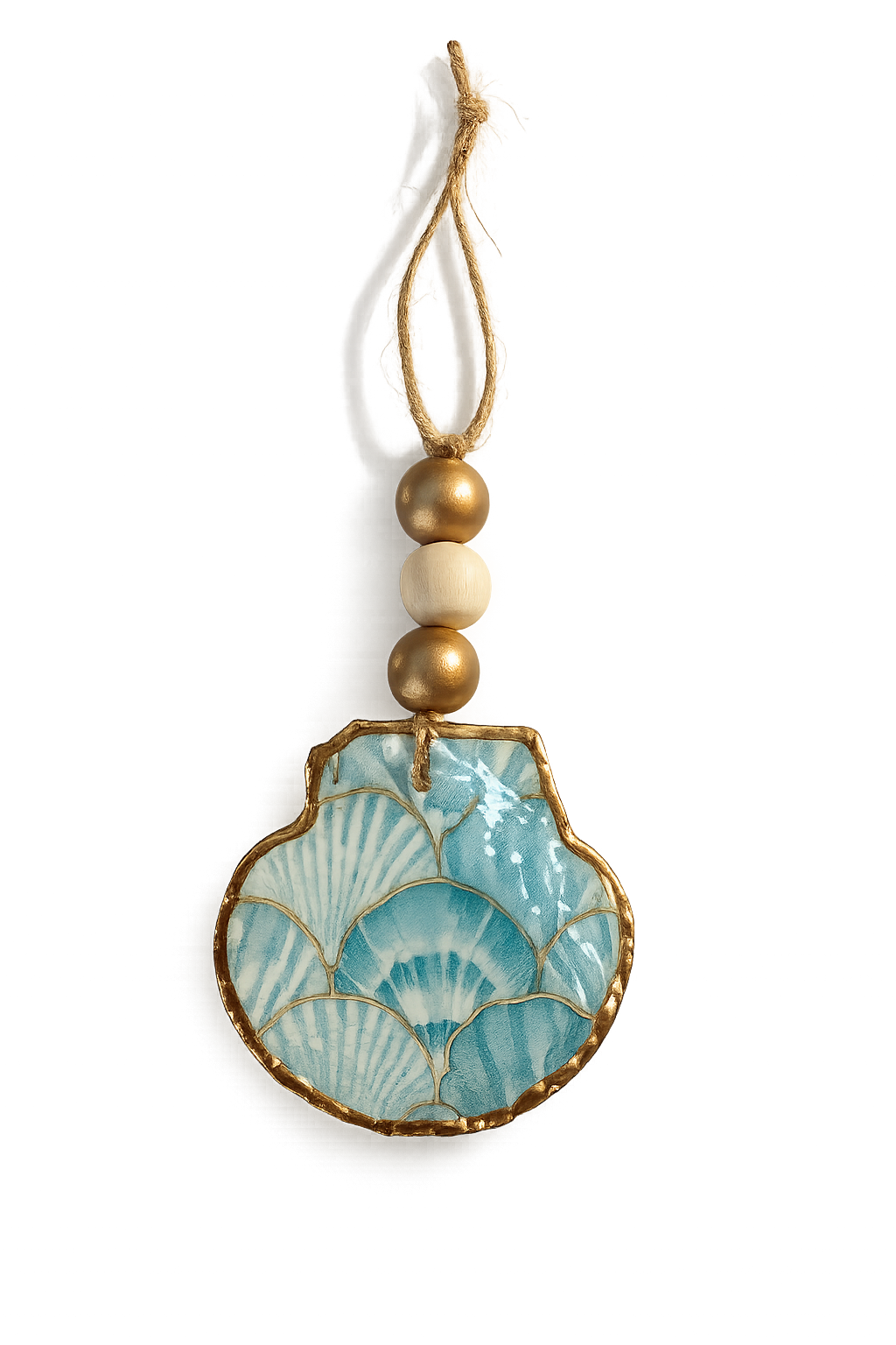 Sea Glass Scallop Ornament