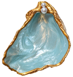 Aquamarine Oyster Keepsake Dish
