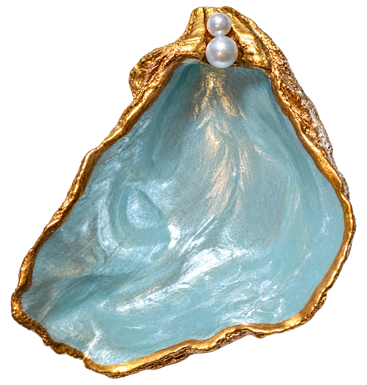 Aquamarine Oyster Keepsake Dish