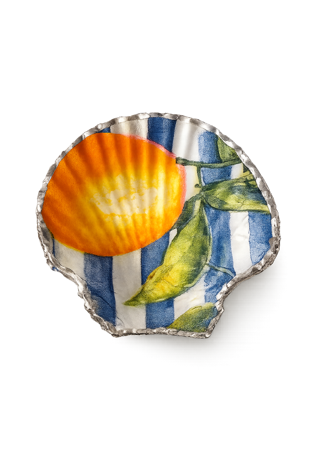 Riviera Stripe Scallop Keepsake Dish