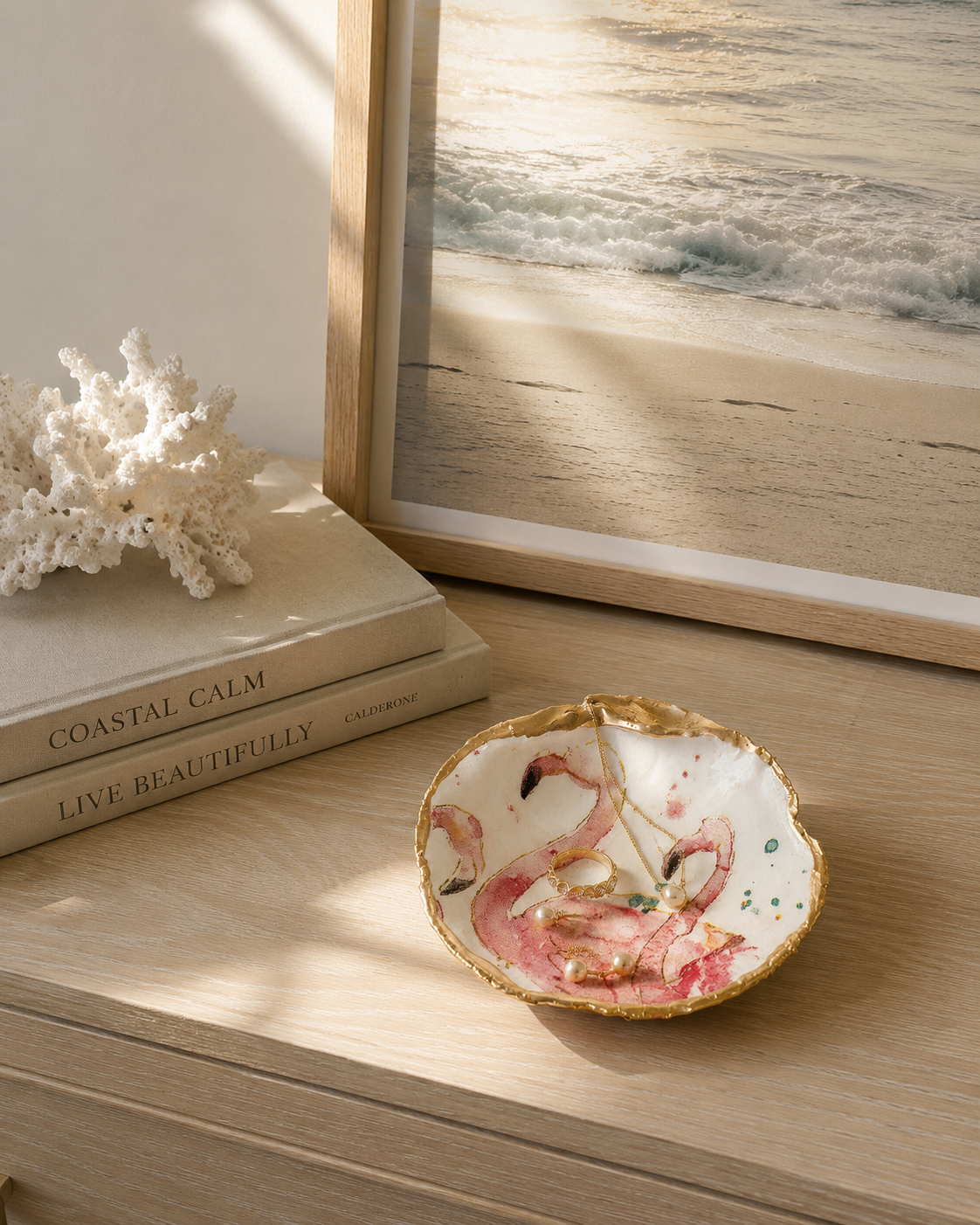 Flamingo Bay Clam Keepsake Dish