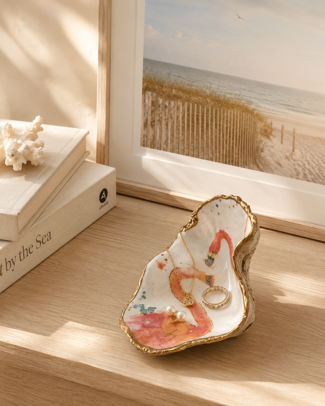 Flamingo Bay Oyster Keepsake Dish