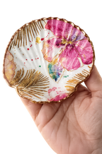 Palm & Petal Scallop Keepsake Dish