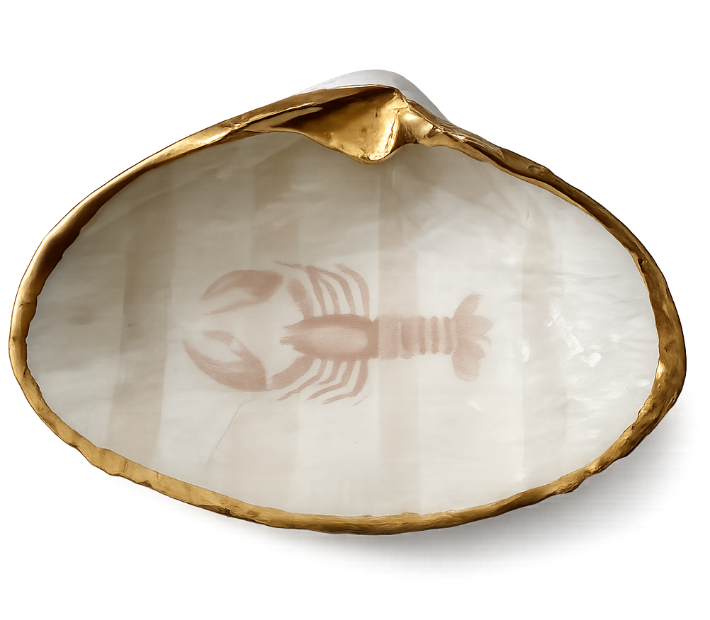 Blush Lobster Clam Keepsake Dish