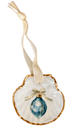 Coastal Christmas Tear Drop Ornament