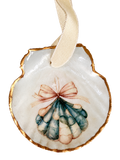 Coastal Christmas Scallop Shell Ornament