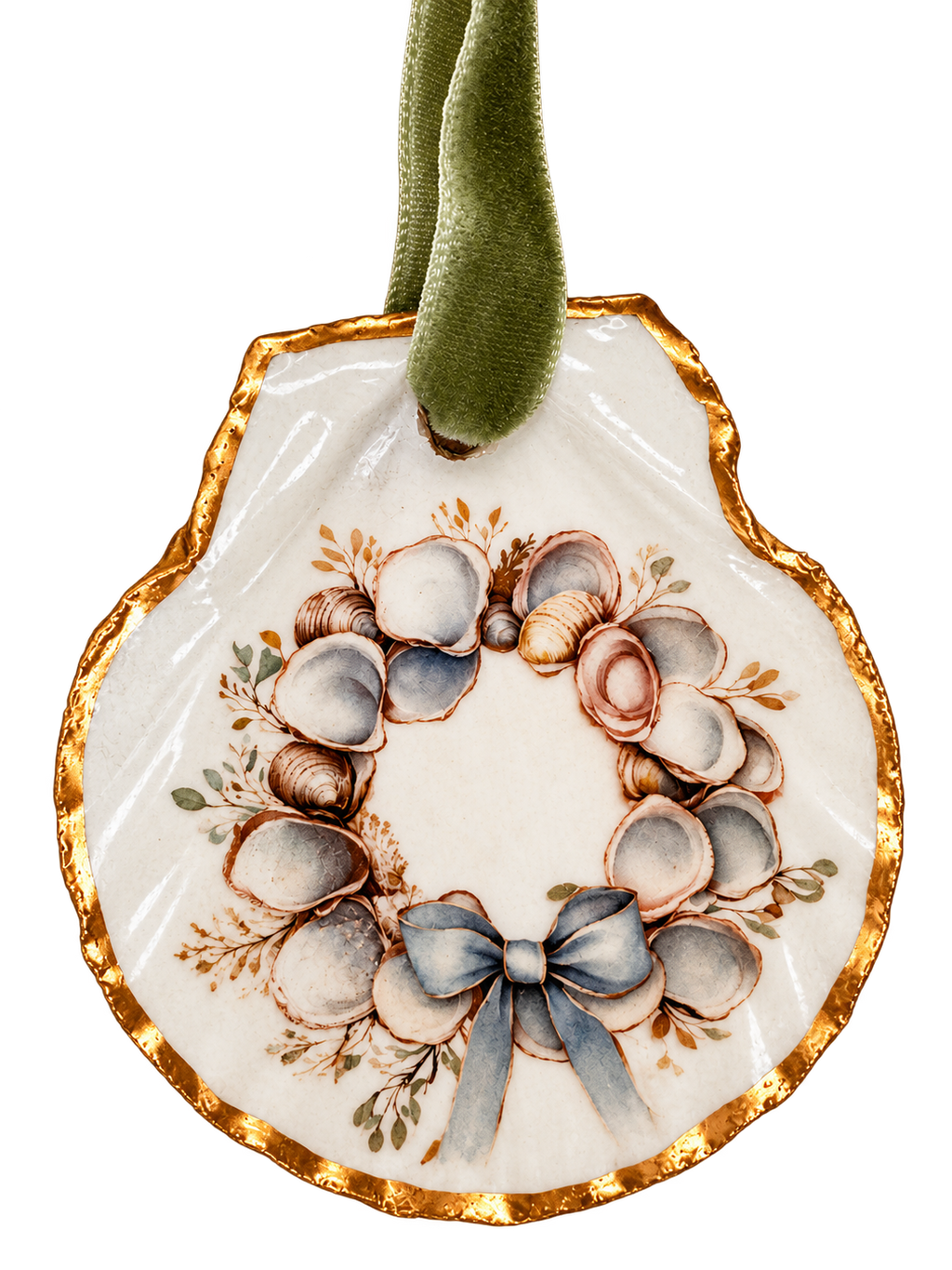 Coastal Christmas Wreath Ornament