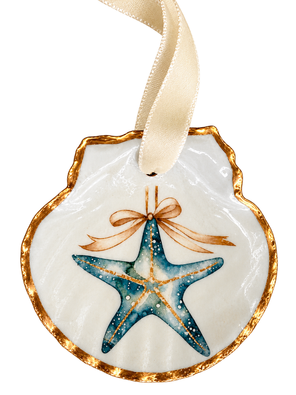 Coastal Christmas Starfish Ornament