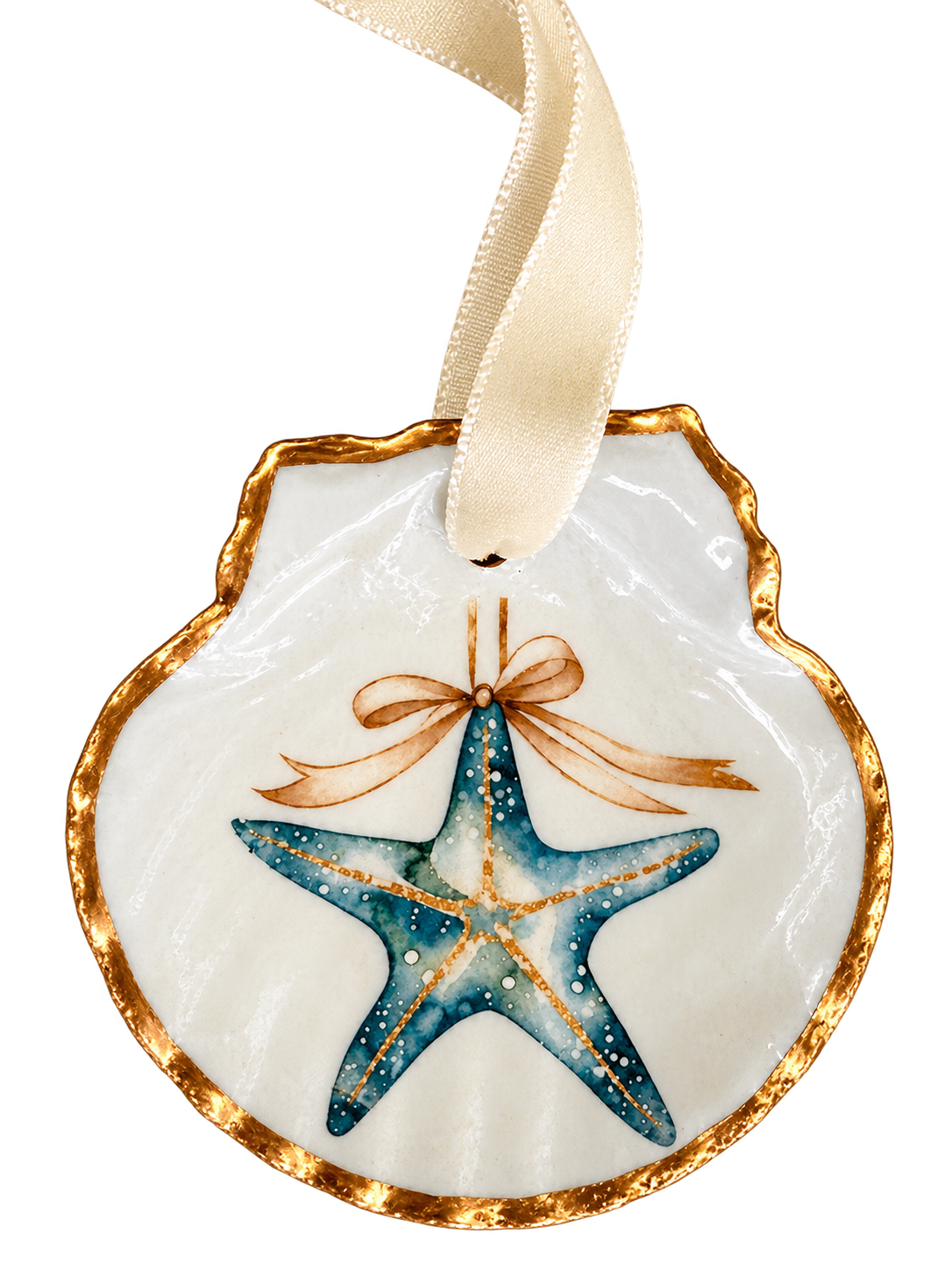 Coastal Christmas Starfish Ornament