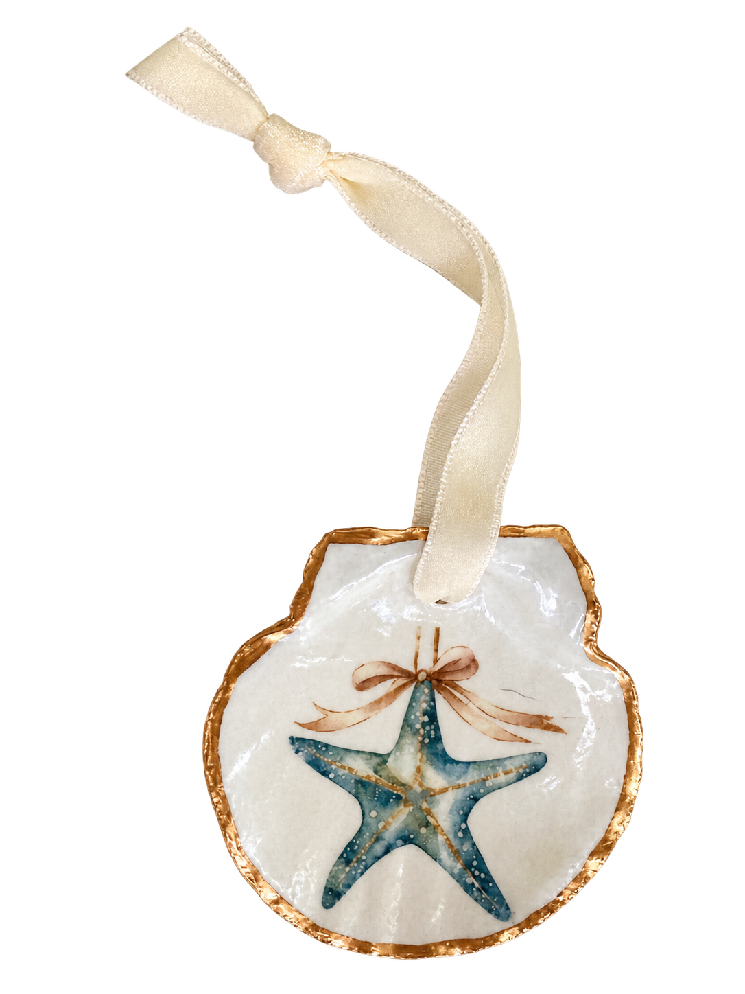 Coastal Christmas Starfish Ornament