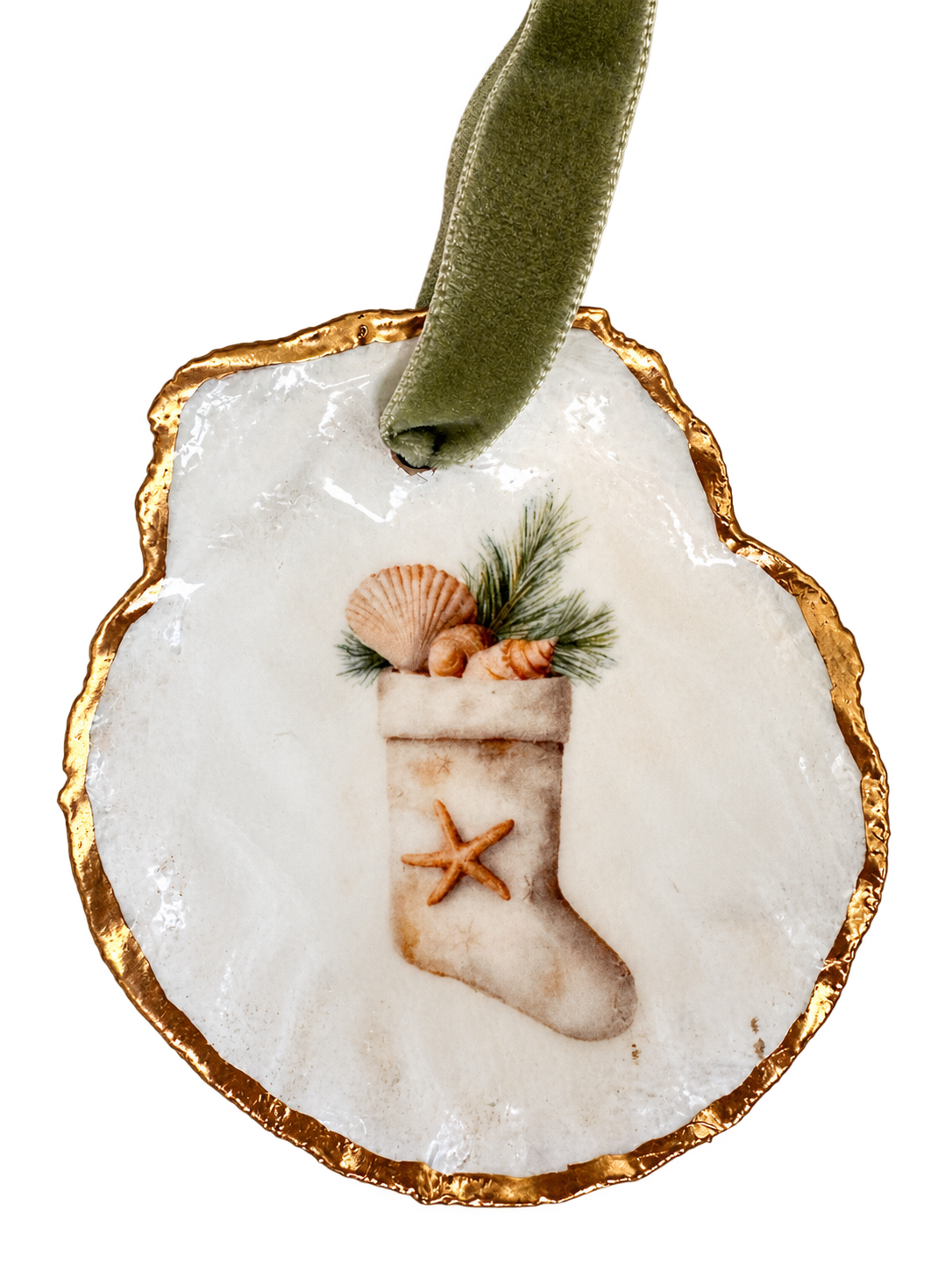 Coastal Christmas Stocking Ornament