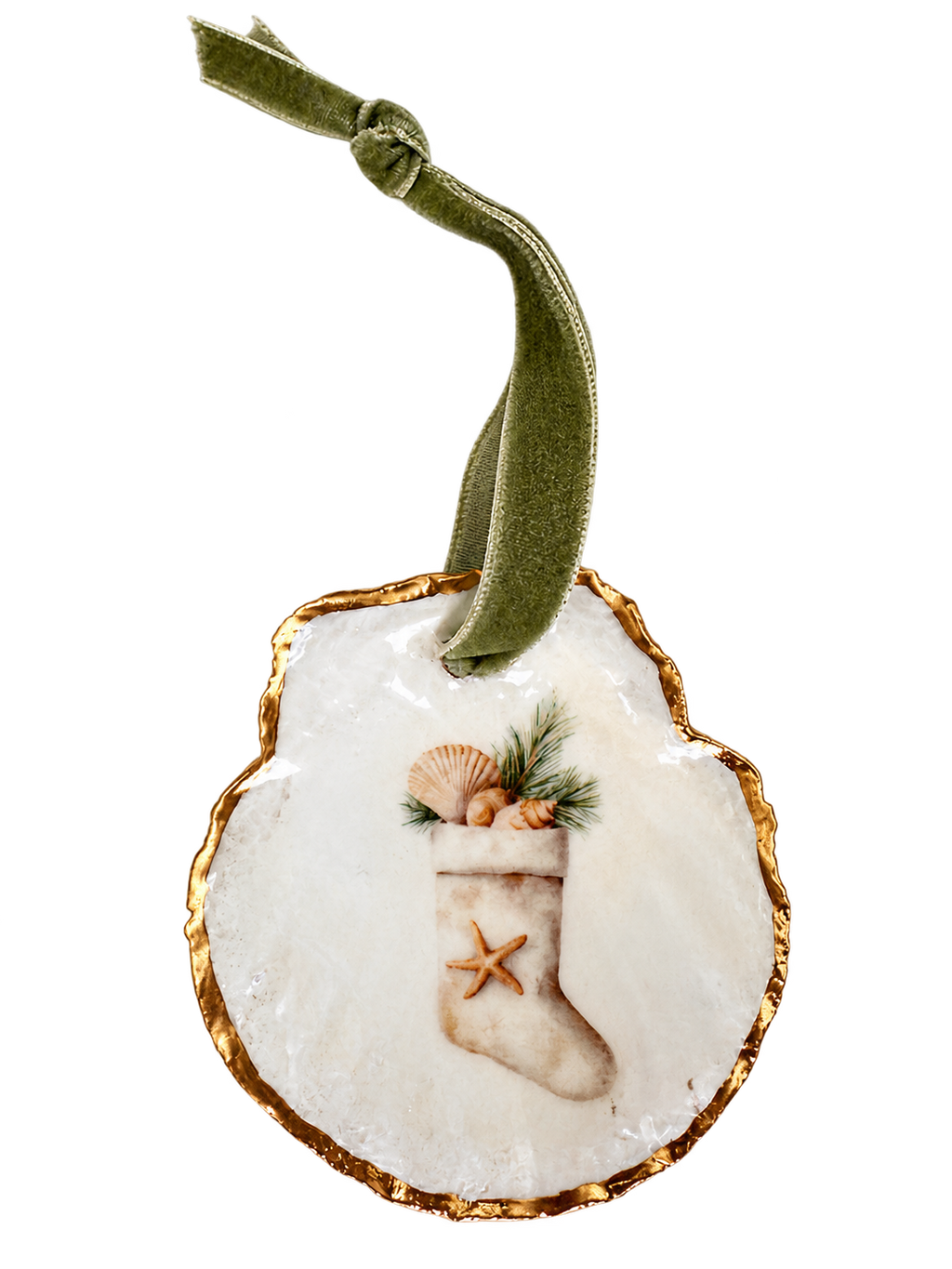 Coastal Christmas Stocking Ornament