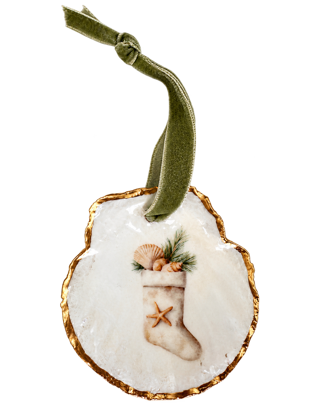 Coastal Christmas Stocking Ornament