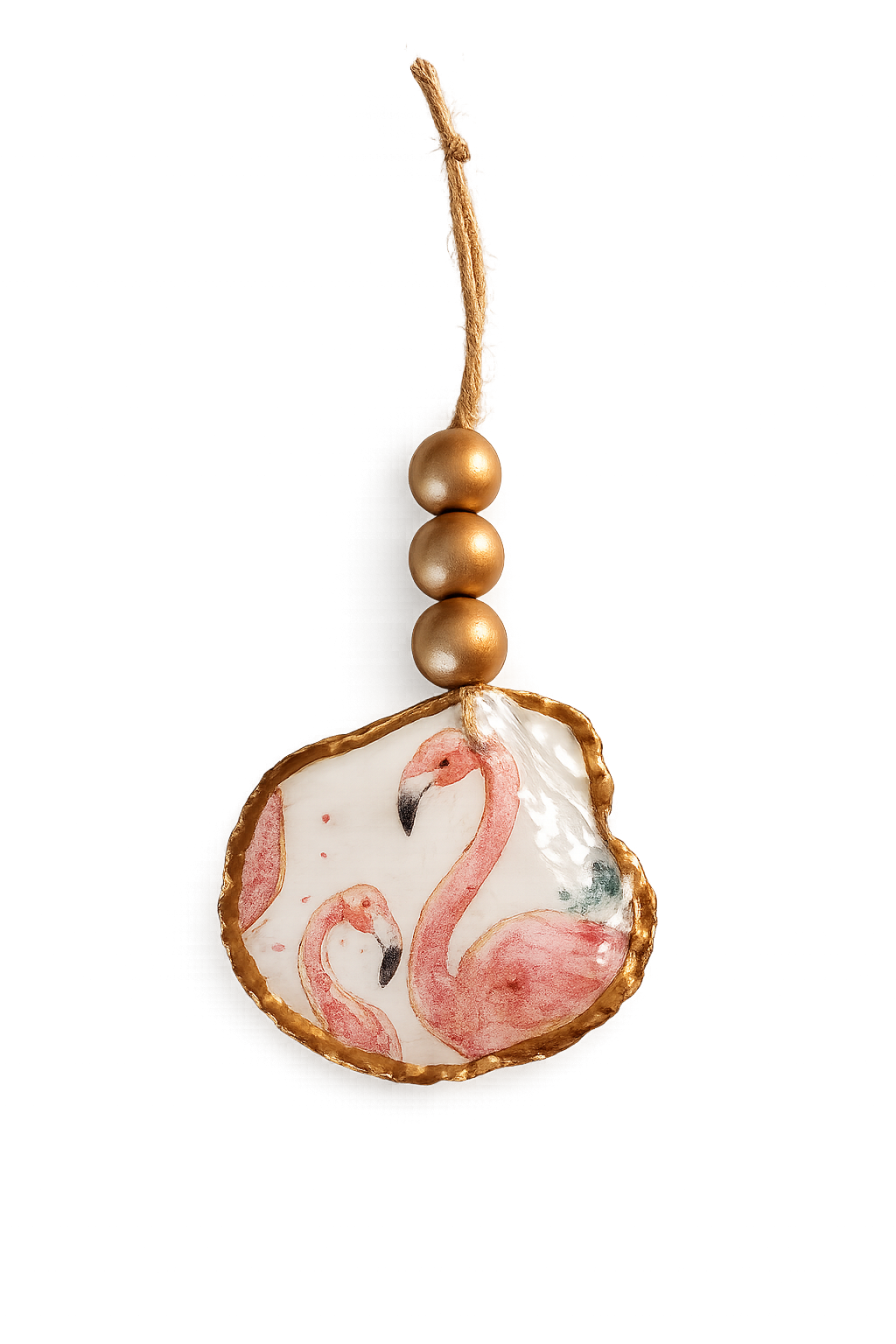 Flamingo Bay Scallop Ornament