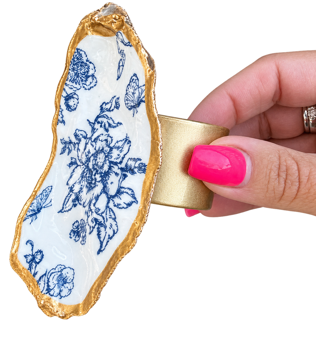 Hamptons Toile Stripe Napkin Ring