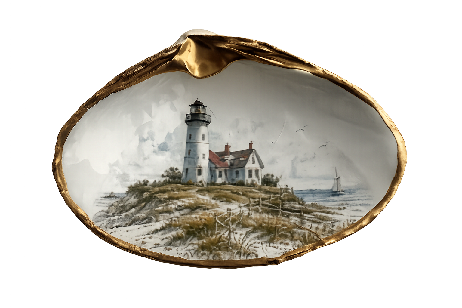 Coastal Beacon Clam Keepsake Dish