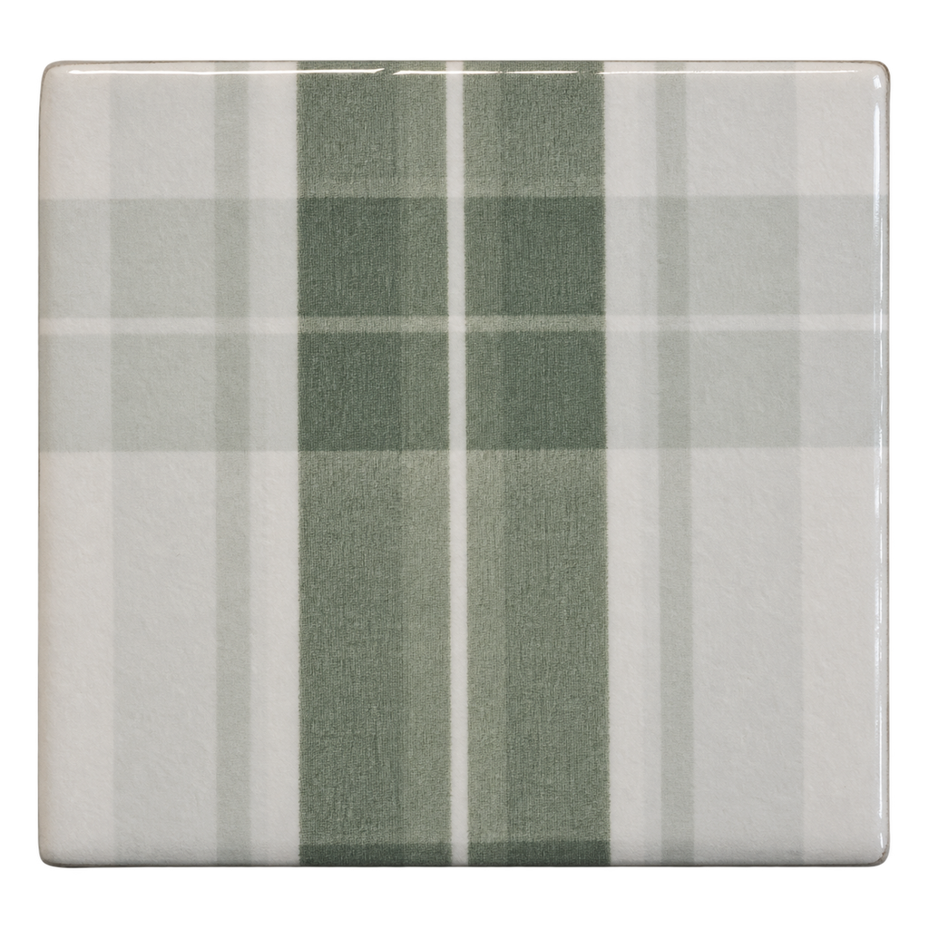 Harbor Sage Plaid Coaster