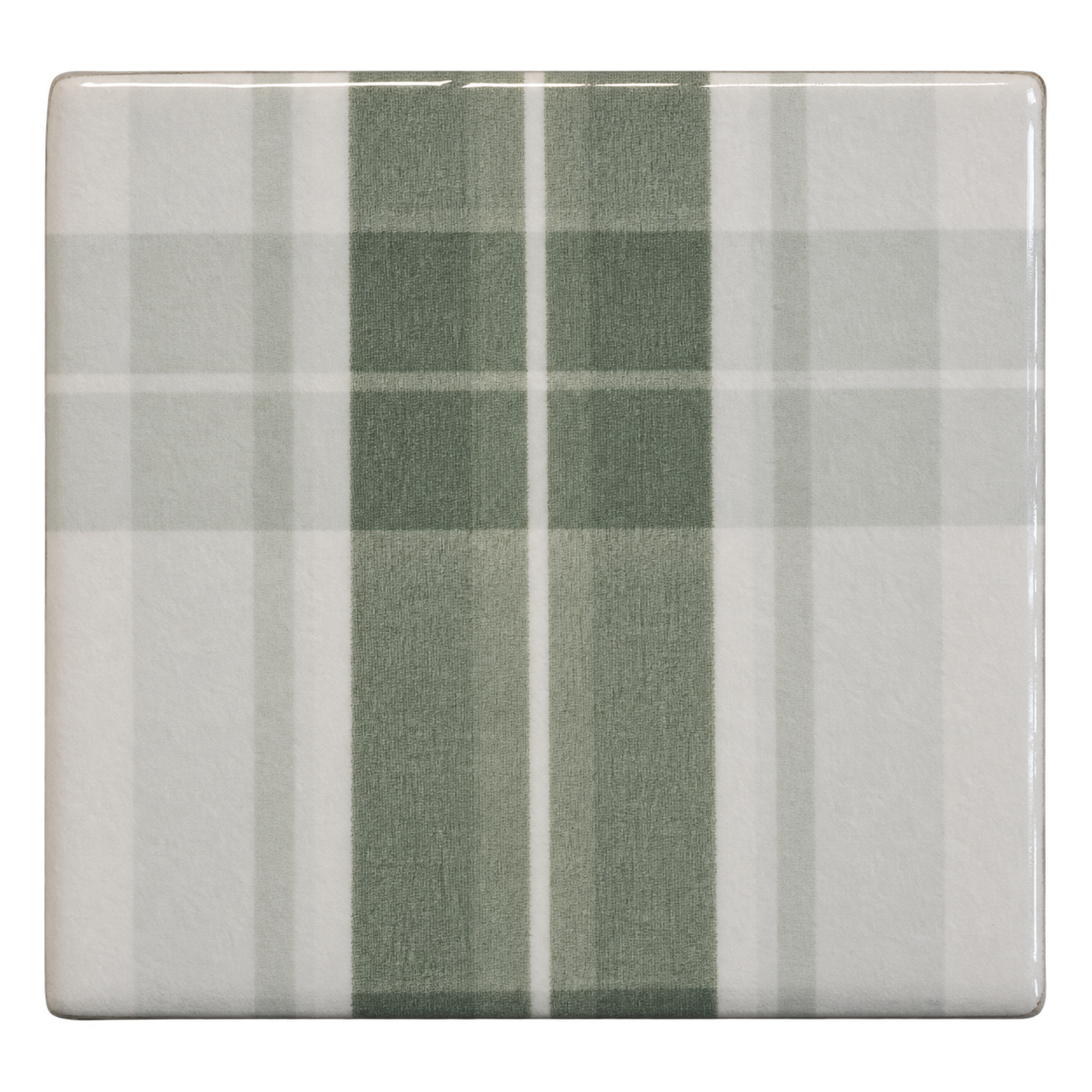 Harbor Sage Plaid Coaster