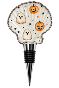 Pumpkin & Boo Wine Bottle Stopper