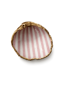 Pink Seersucker Clam Ring Dish