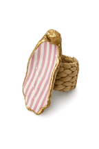 Pink Seersucker Napkin Ring