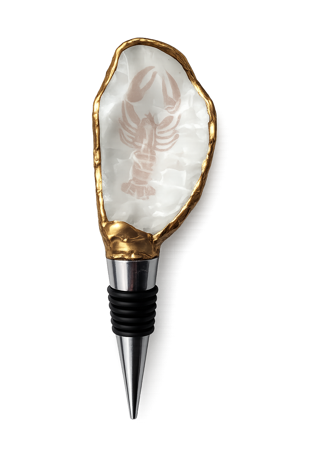 Blush Lobster Wine Bottle Stopper