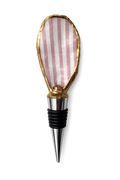 Pink Seersucker Wine Bottle Stopper